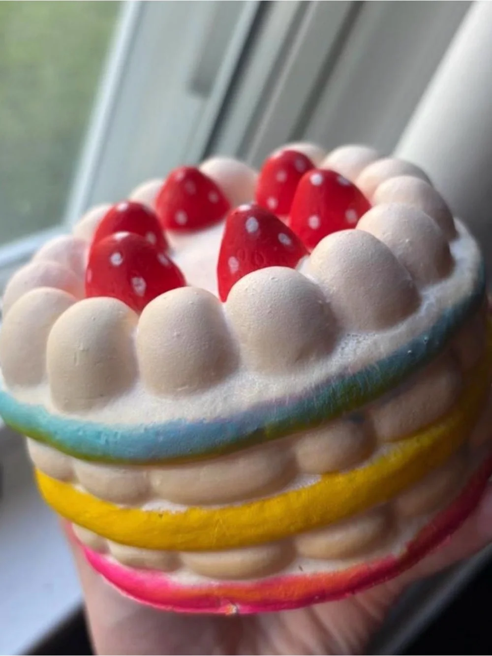 Colorful Strawberry Cake Stress Toy Squishy